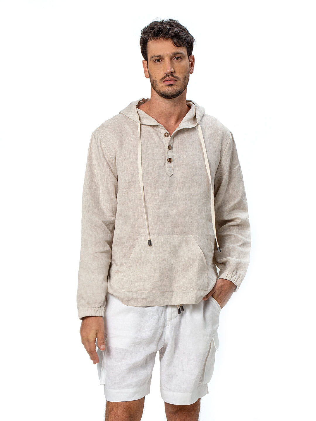 Linen Hoodie - Ondademar Men